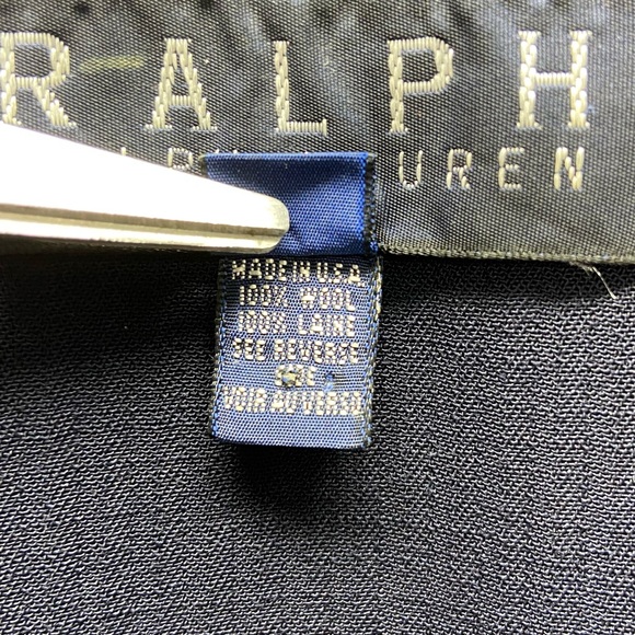 Ralph Lauren VTG Navy Lace Up Wool Dress - Picture 6 of 8